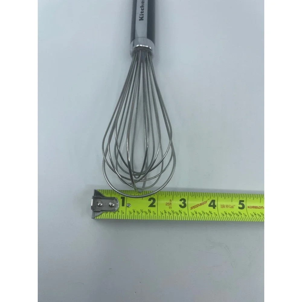 KitchenAid 9.5 Inch Balloon Whisk Black Silver Stainless Steel Kitchen Utensil